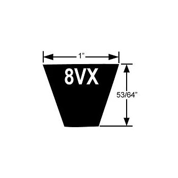 Gates 8VX1250 Super HC Molded Notch V-Belt 9516-1250