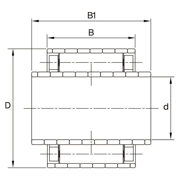HKT FBL 30/60 x 125/80 WTR Flexible Bearing for 30mm Diameter Shafts