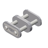 06B-2CL British Standard Roller Chain 06B-2 Double Strand Connecting Link Spring Clip Type 3/8 inch pitch