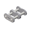60-2NPCL Nickel Plate Roller Chain 60-2 Double Strand NP Connecting Link Spring Clip Type 3/4 inch pitch